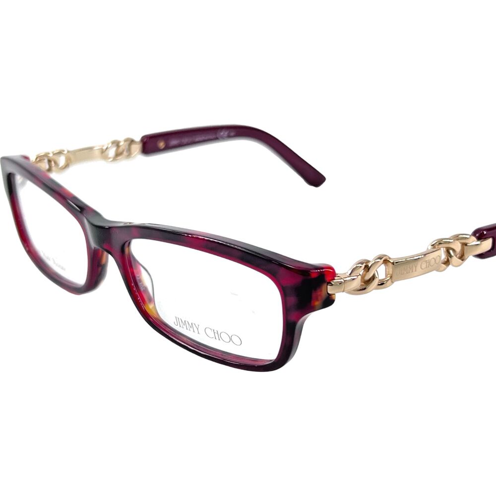 Jimmy Choo JC85 Womens Plastic Eyeglass Frame 8R0 Burgundy 51-16 Italy w Case